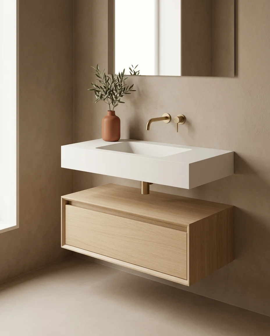 wastafel solo in linen, ochtend
